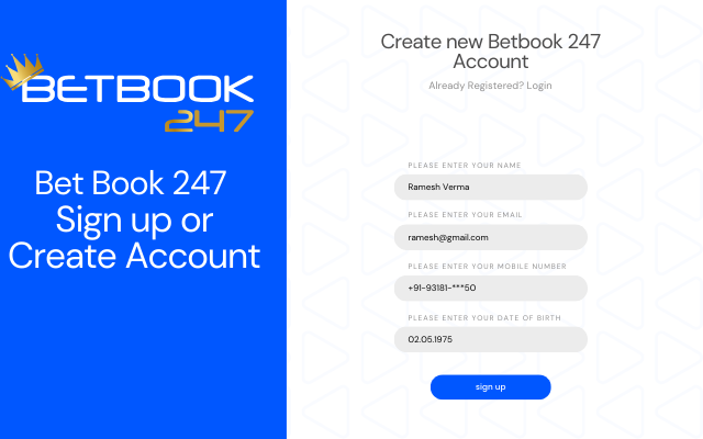 Betbook247 sign up